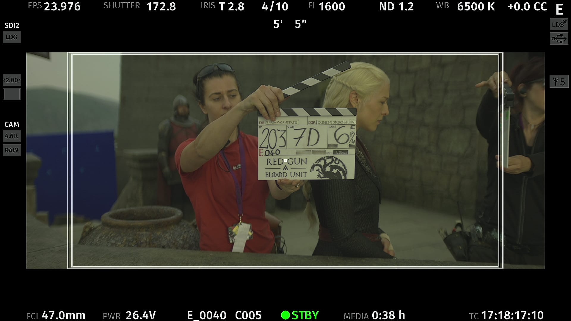 Camera Trainee working on a film set