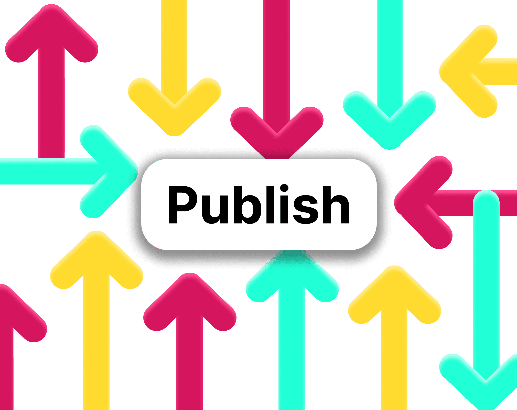 arrows pointing towards publish