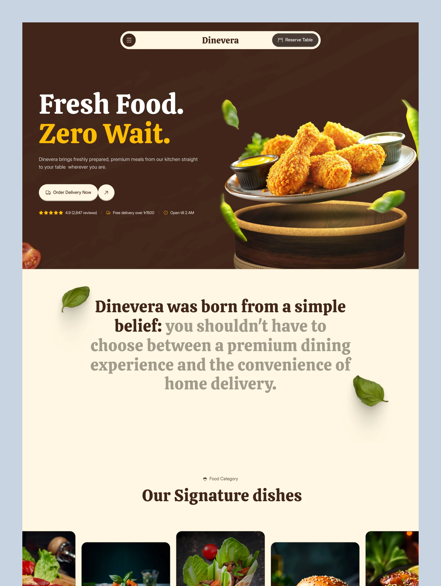  Modern Restaurant Website Template