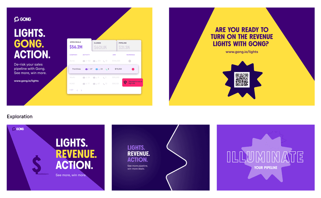 Gong direct mail designed by Bart Fish