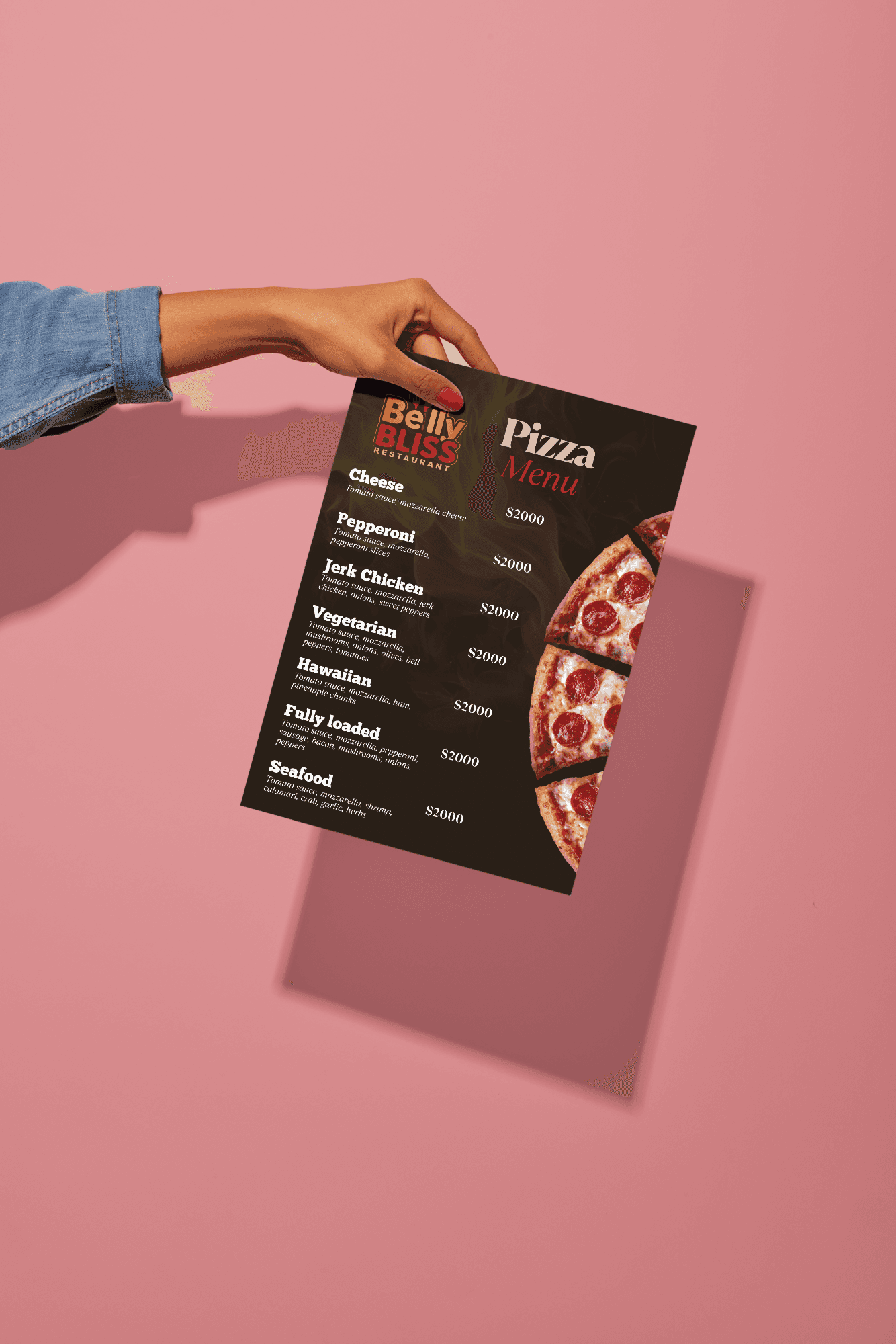 Belly Bliss Pizza Menu
