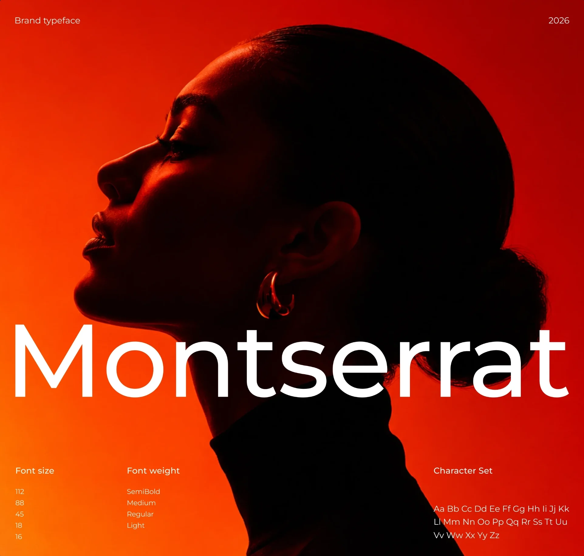 Montserrat, the one typeface, in four weights
