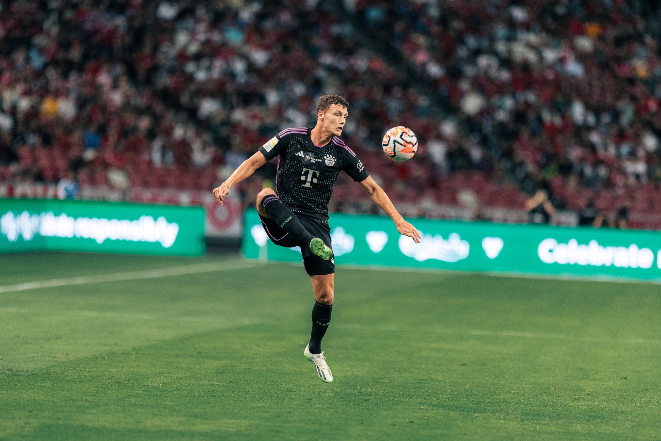 Benjamin Pavard of Bayern Munich at the Singapore Festival of Football 2023, photographed by Edmund Wong