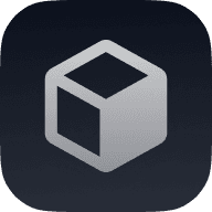 A cube icon set against a black background, highlighting its three-dimensional form.