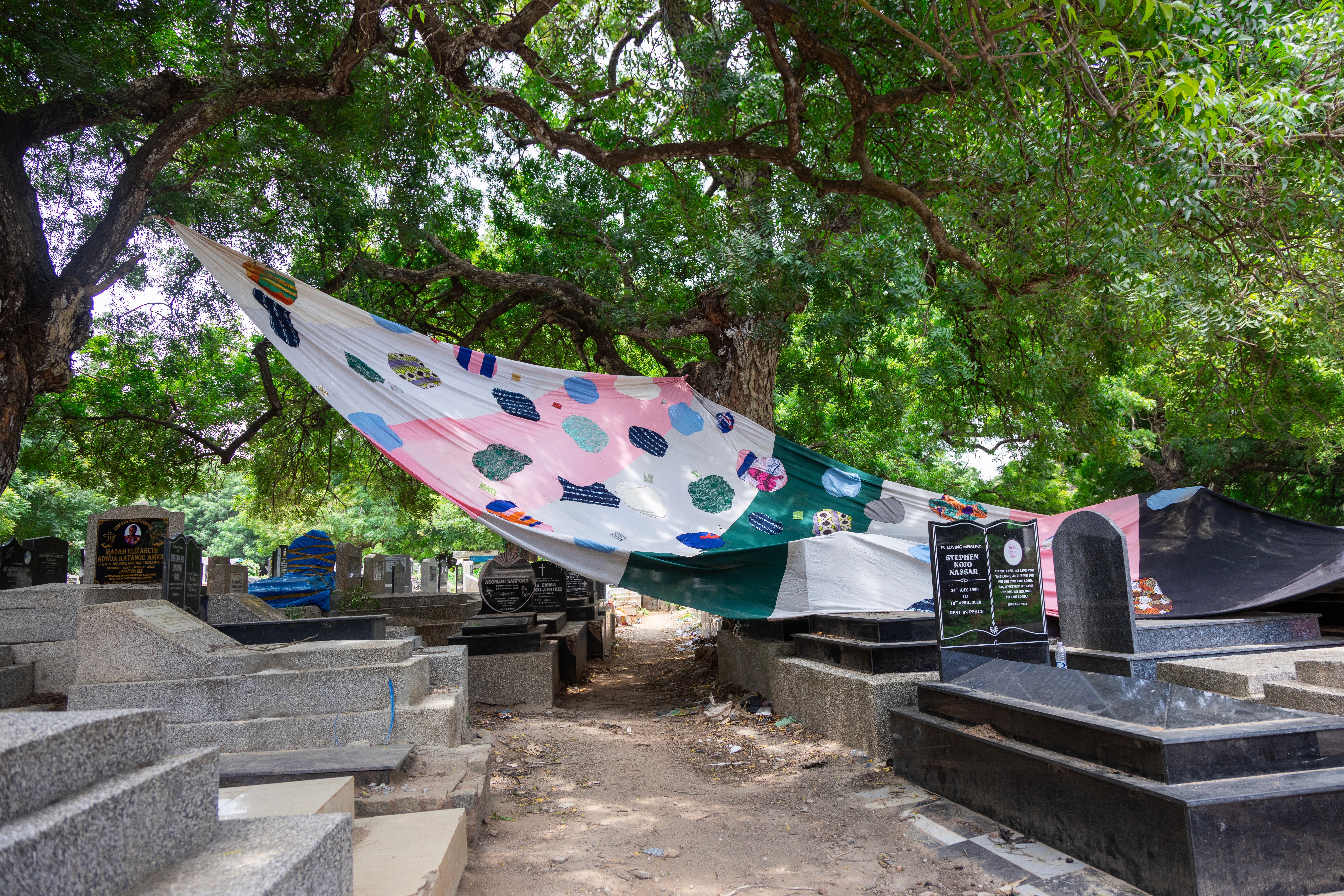HOW TO HEAL A B-R-O-K-E-N WORLD – Cemetery of Belongings, Emmanuel Aggrey Tieku, Osu Cemetery, Accra, Ghana, uncommissioned, 2025