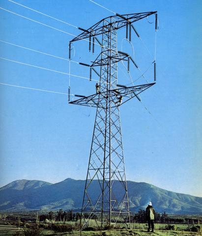 Las líneas de alta tensión de la ENDESA.