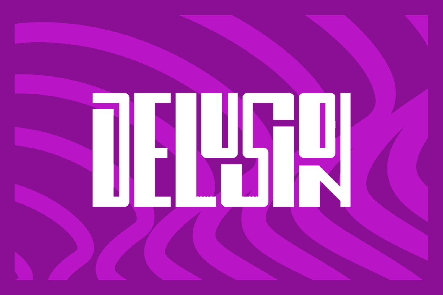 Delusion logo on Magenta