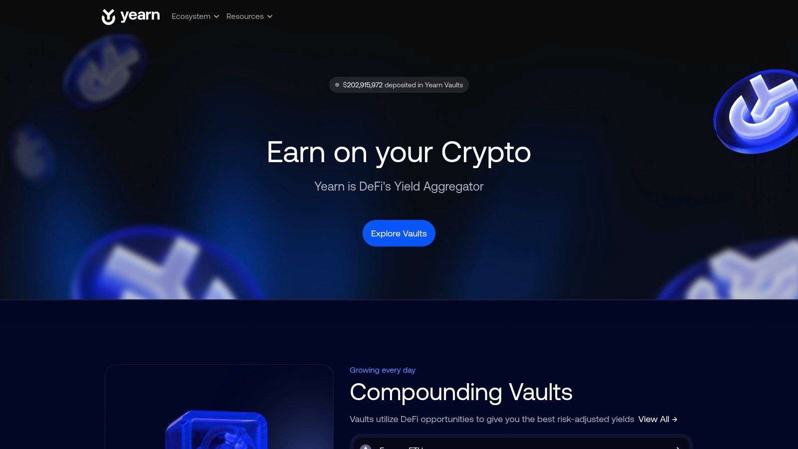 Yearn Finance v3 (ERC‑4626 yield vaults)