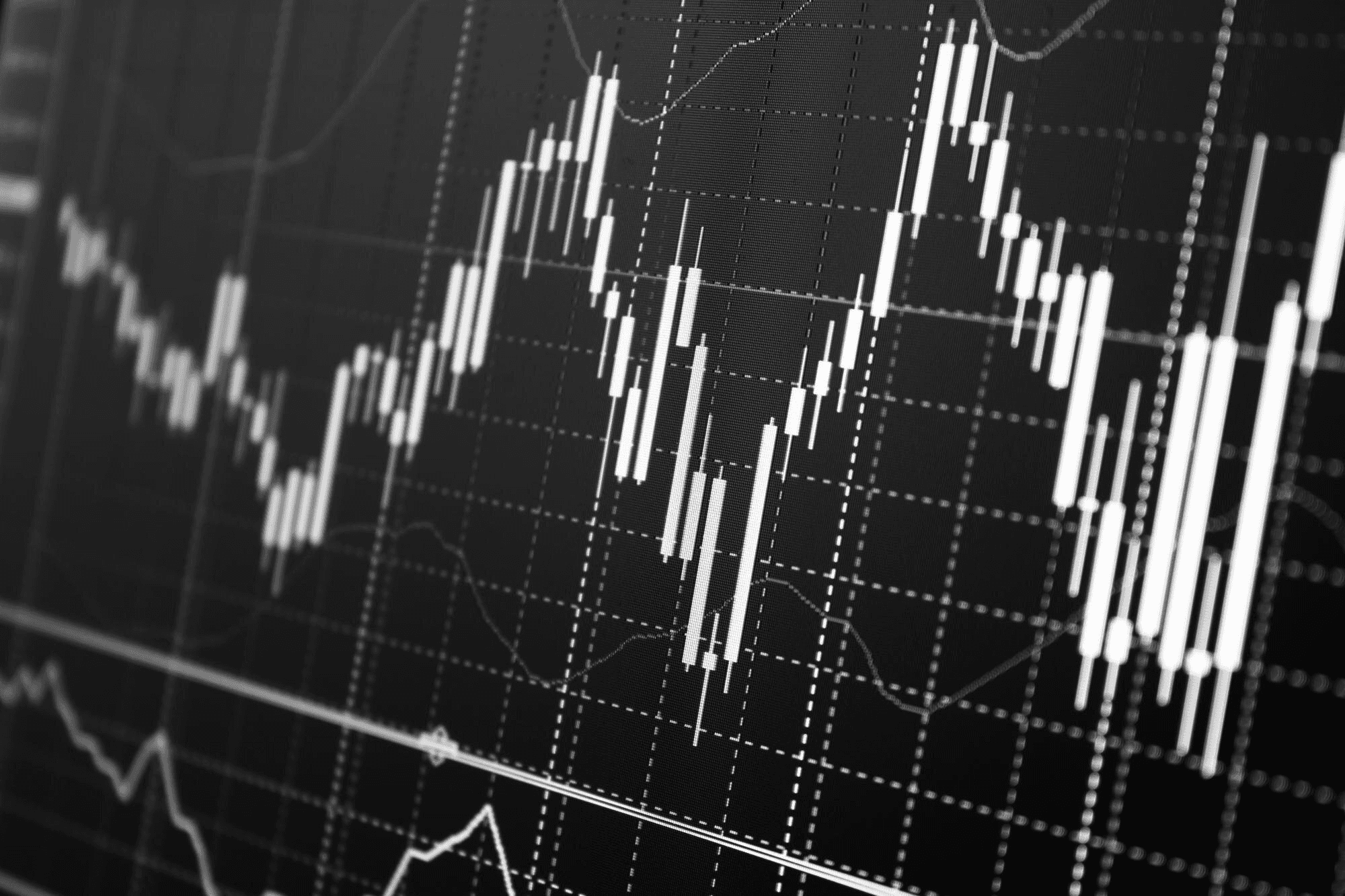 Drone shot of a running track at night