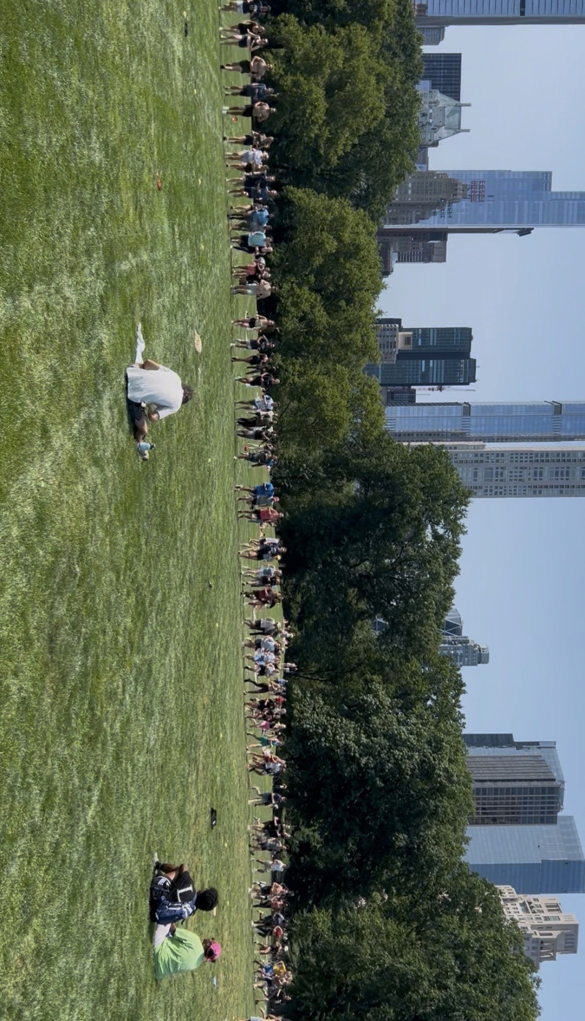 FitnessGram Pacer Test participants in Central Park