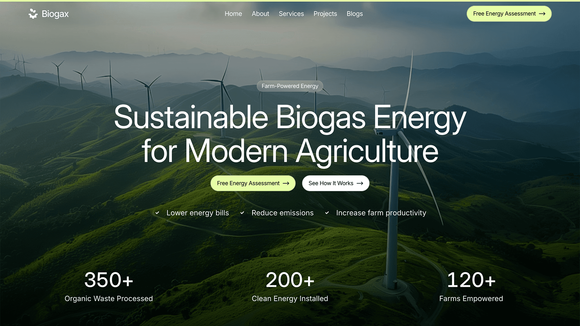 Biogax Framer template