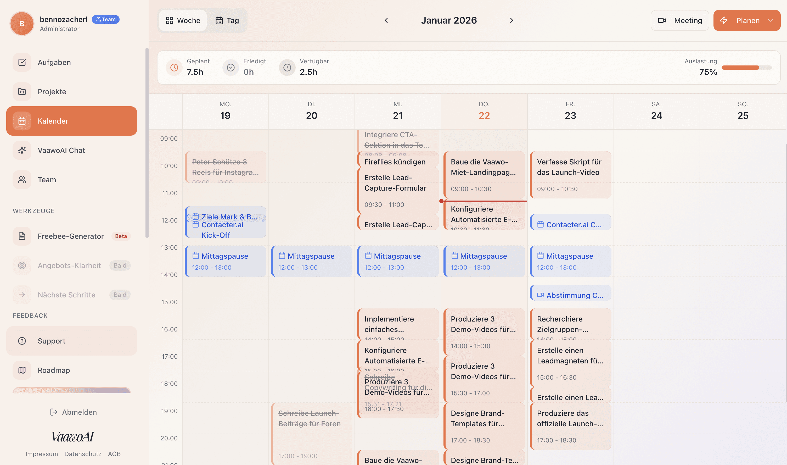 An image of Freelio's project ui