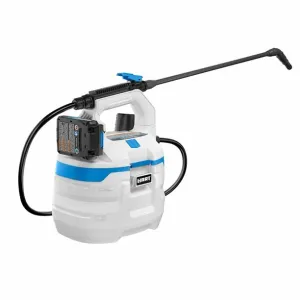 handheld sprayer with a long nozzle, hose, and adjustable strap