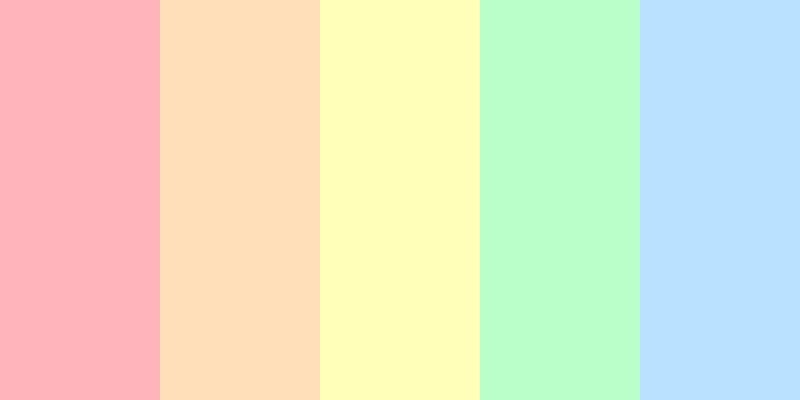 A pastel colour scheme
