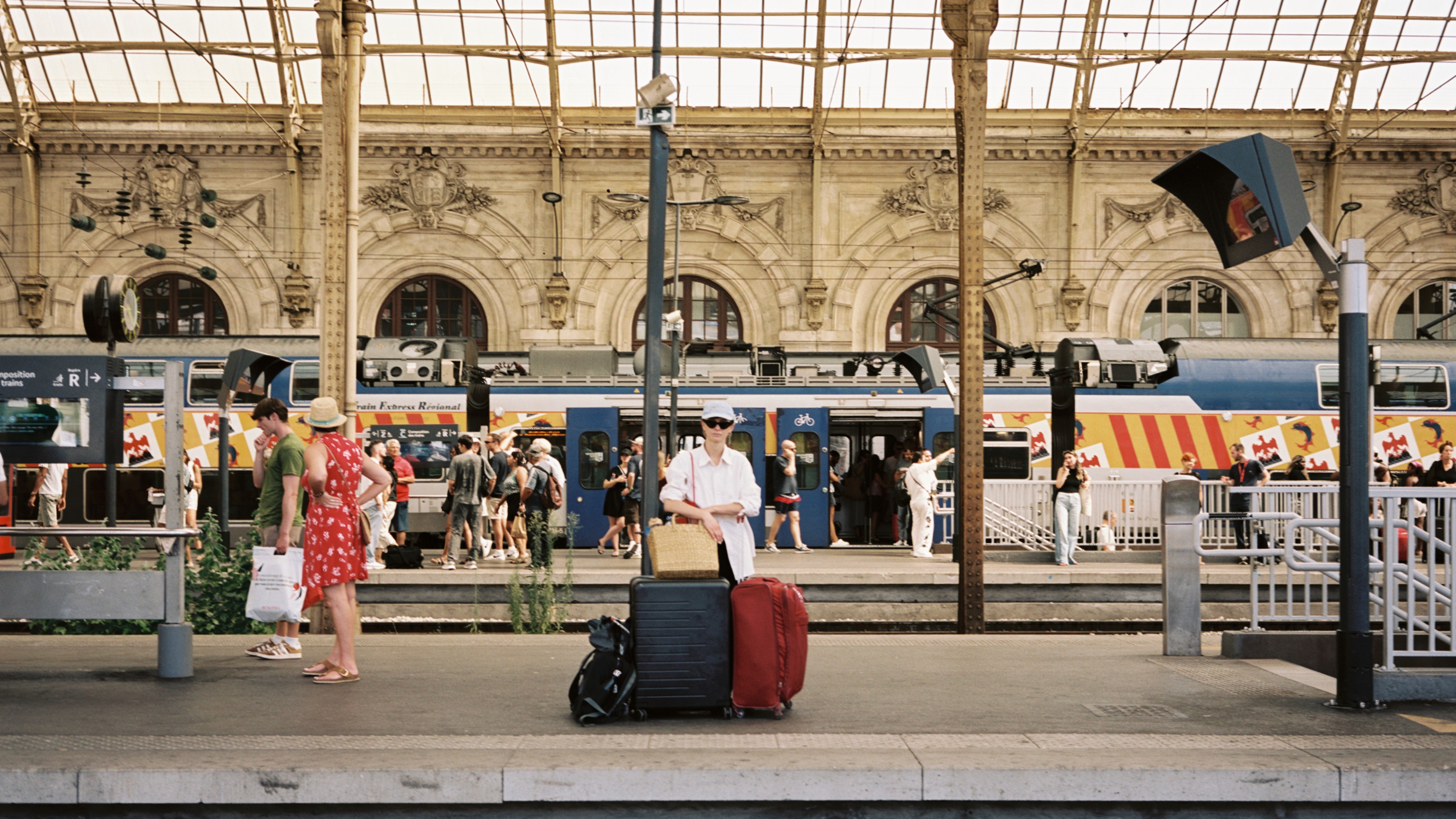 Model girl in orange coat