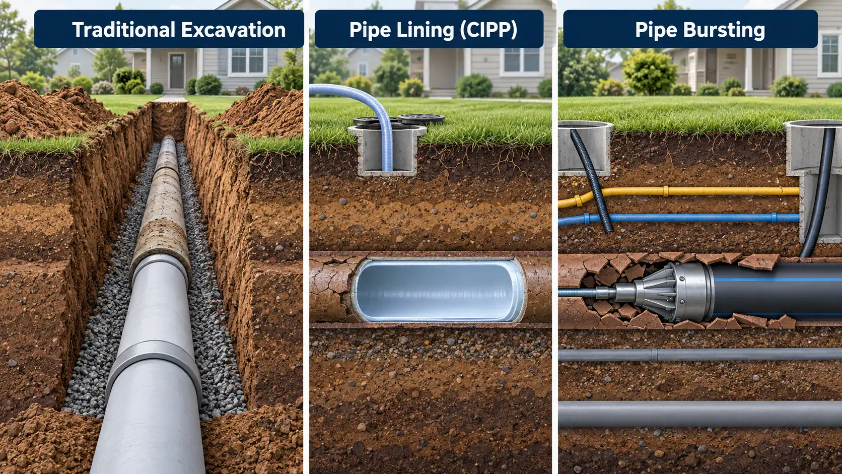 Trenchless Sewer Repair vs. Traditional Digging