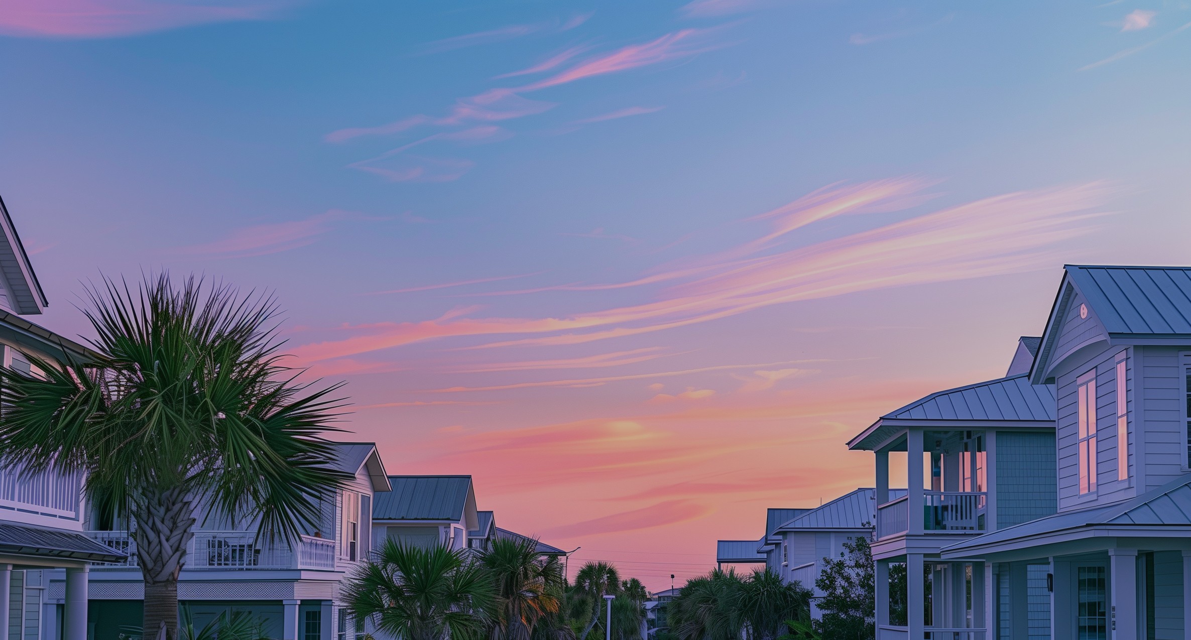 A beautiful Florida scenery with a sunset.