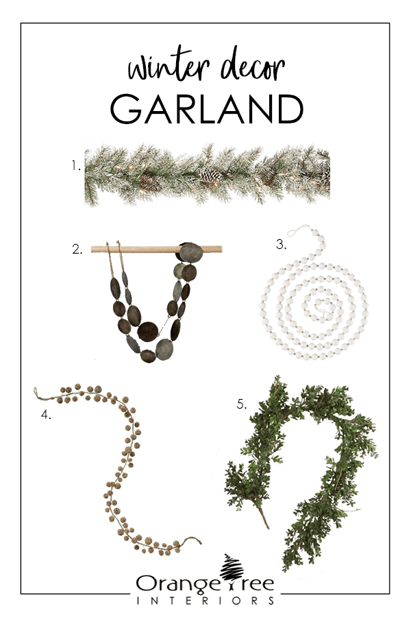 winter decor garlands