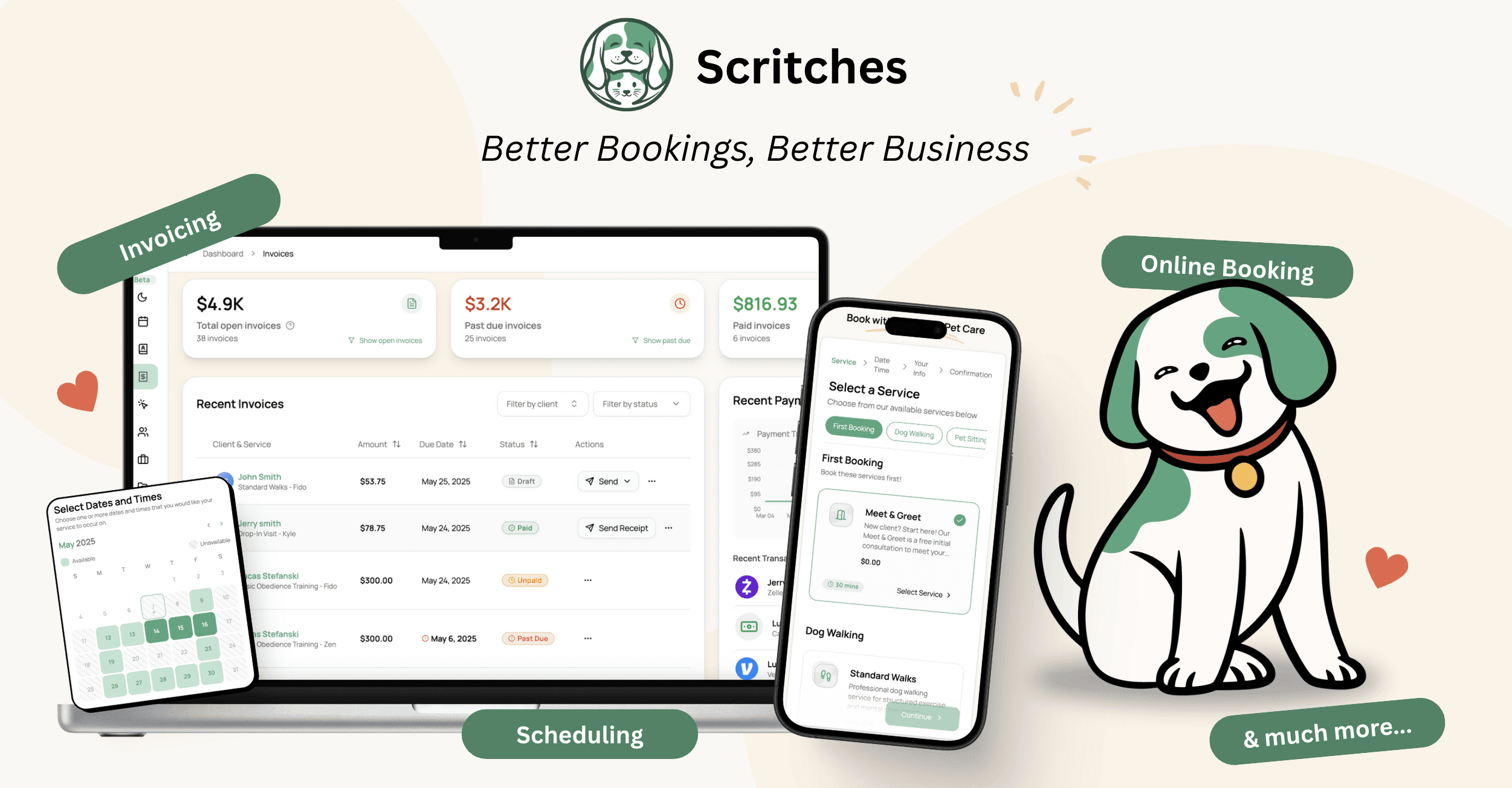 Scritches, better bookings, better business