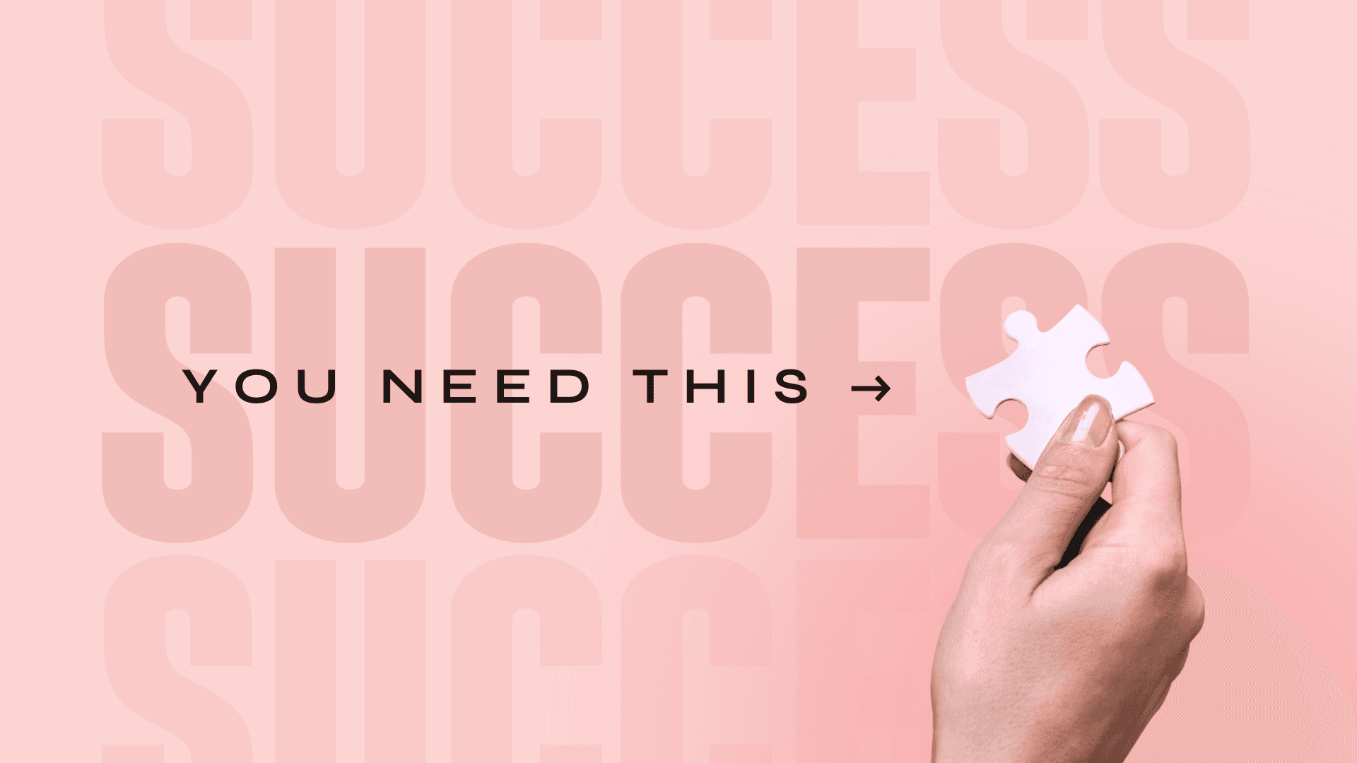 Person holding a puzzle piece meaning the missing piece to success