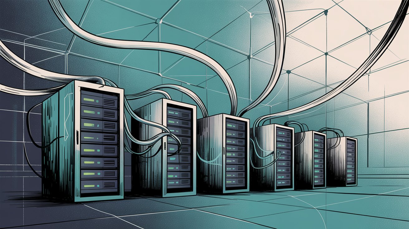 Email infrastructure network showing distributed Microsoft IP inboxes with secure sending pathways and volume management