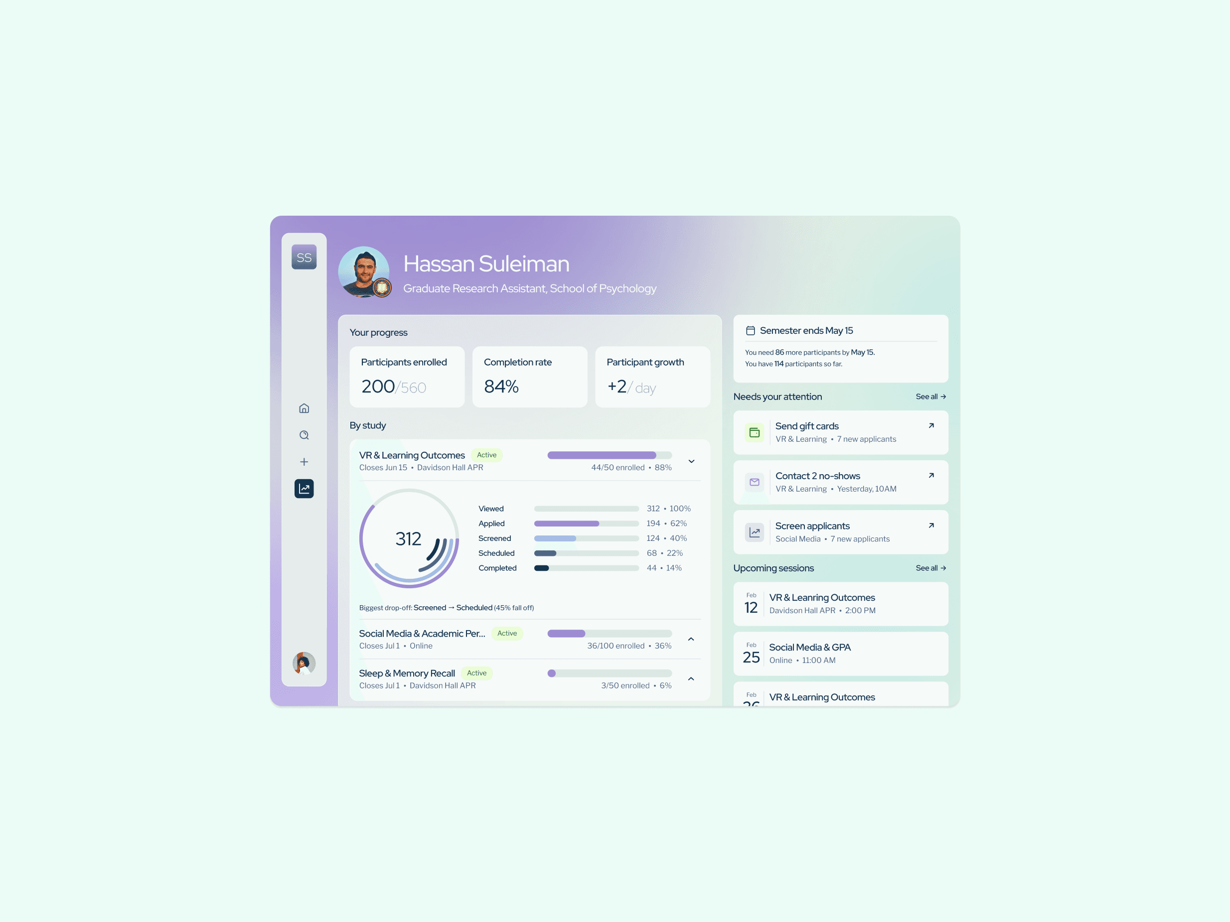 Tablet showing Streamline CRM UI