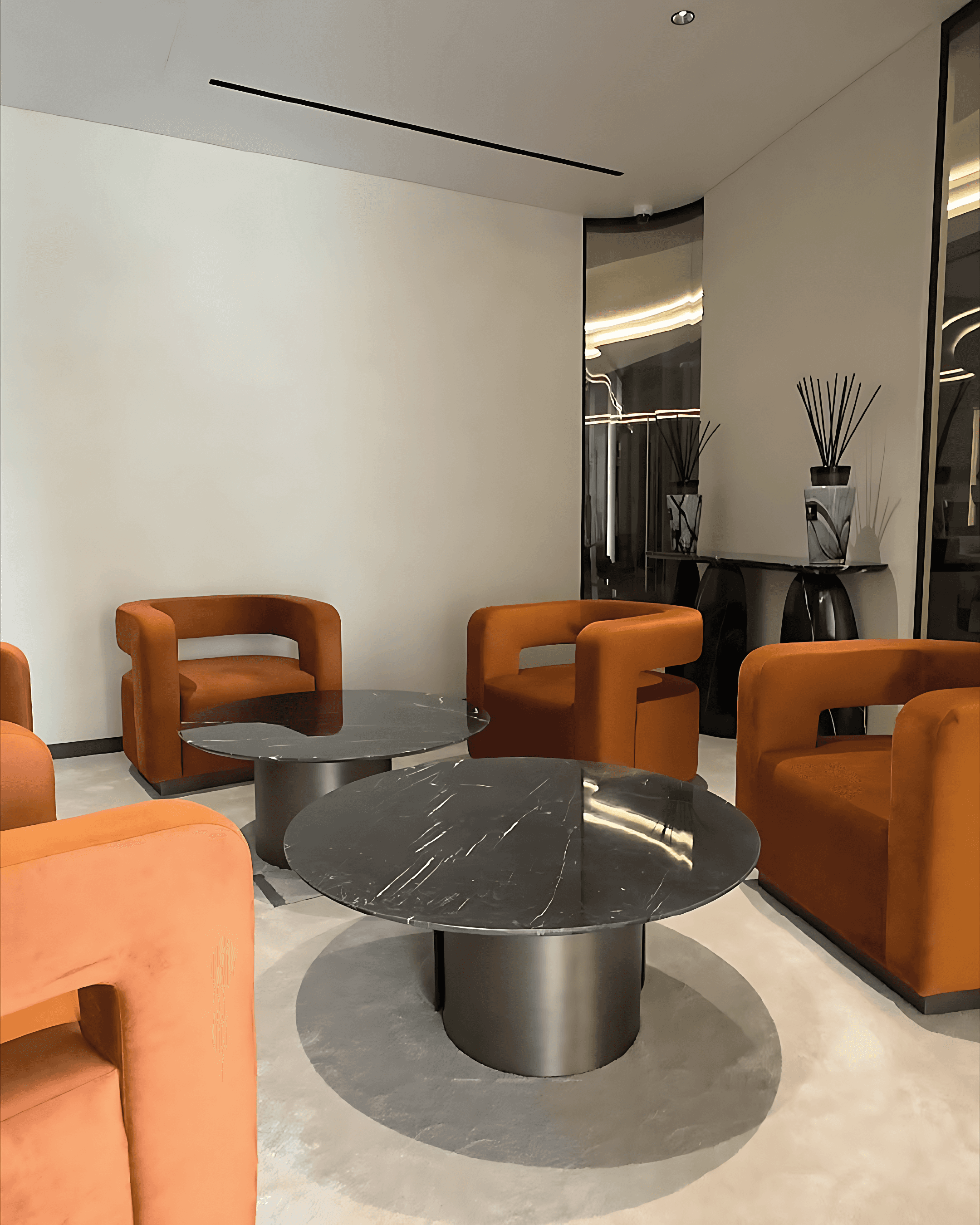 A man with some model buildings