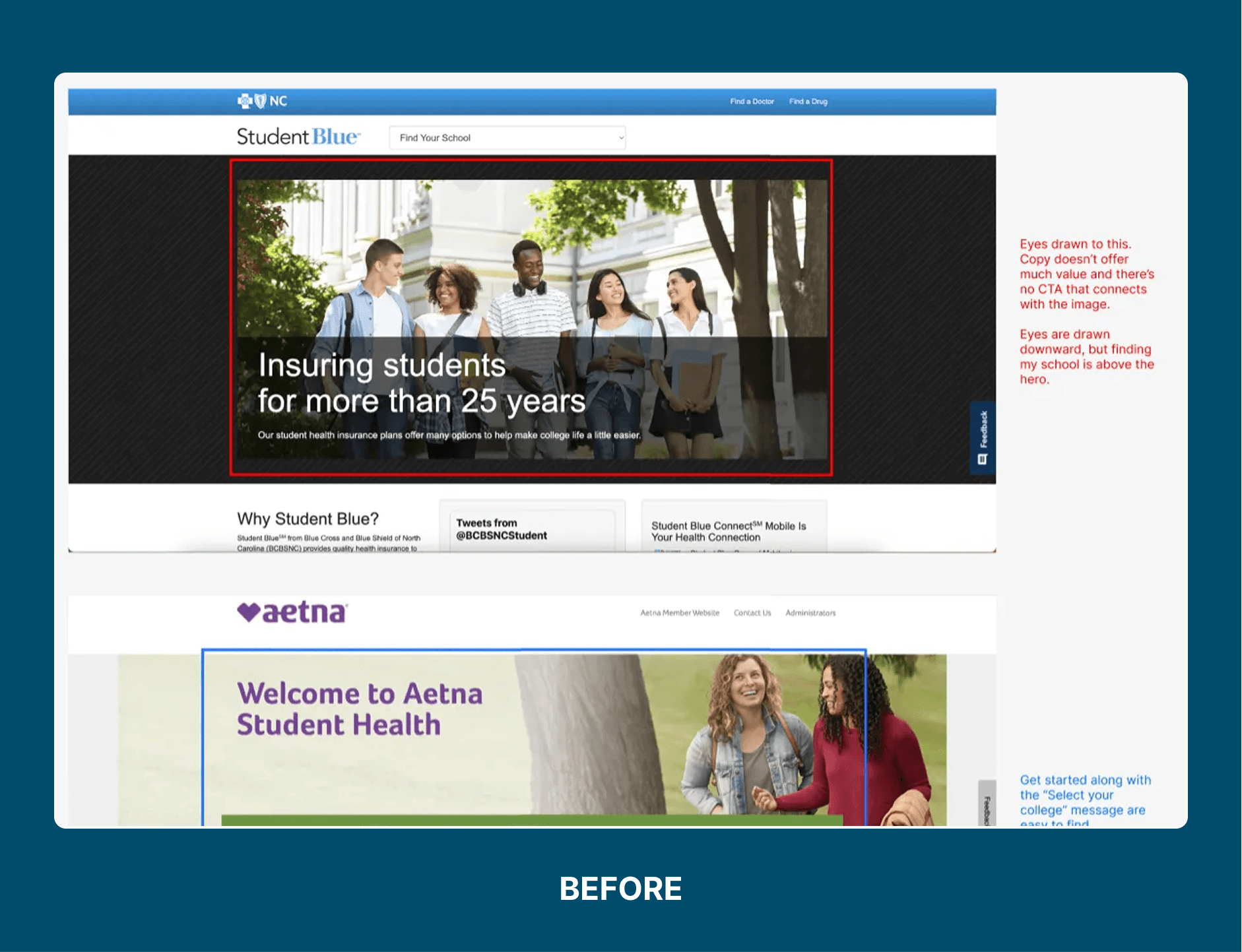 Old vs. new navigation structure.