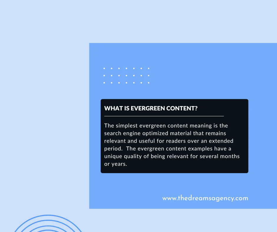 A post defining what is evergreen content