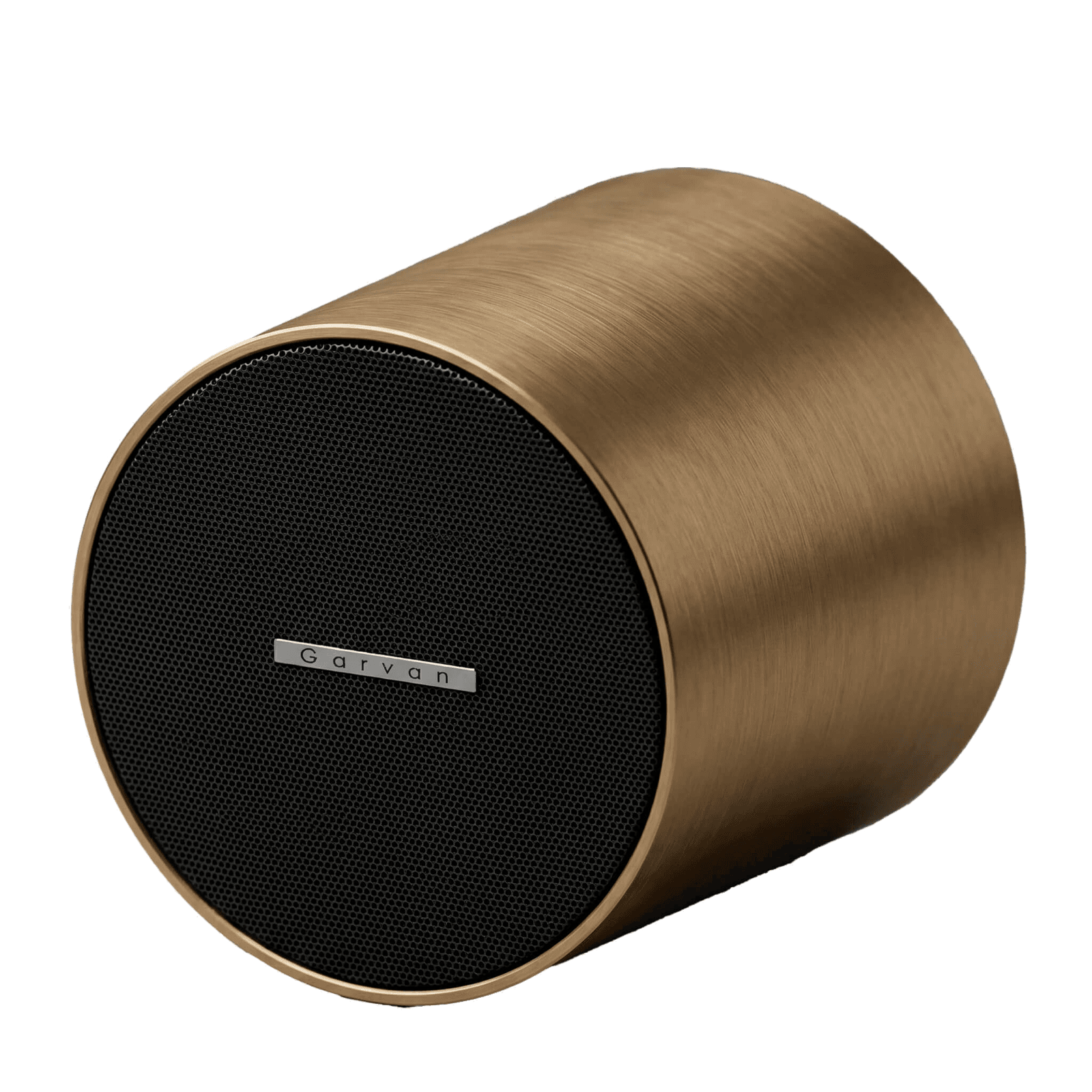 Black smart home device with screen showing time and temp