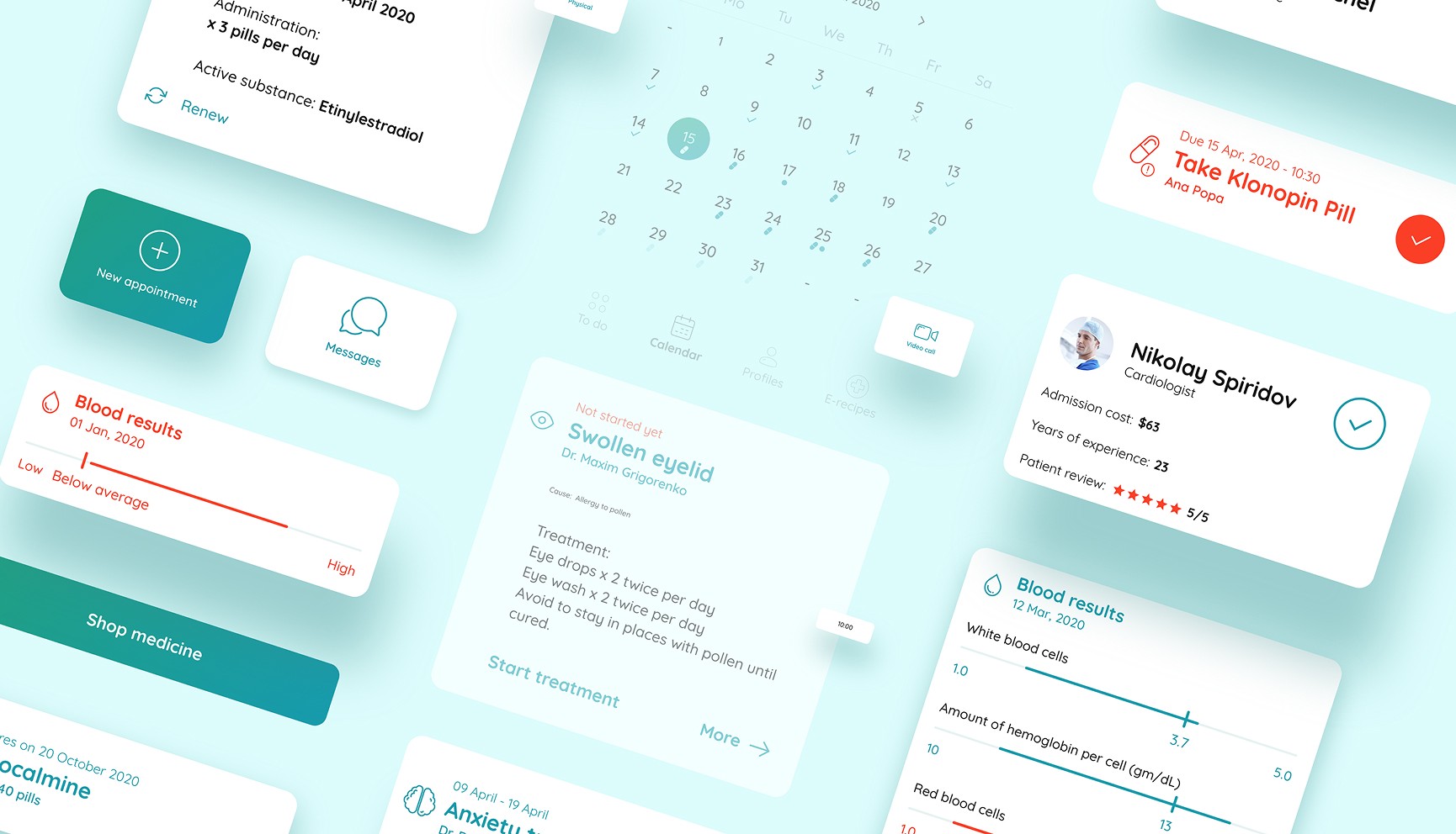 UI design system for medical app
