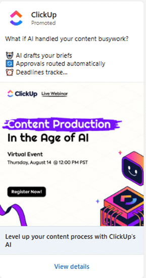 Marketing Spotlight: ClickUp Marketing Strategy Paid Advertising Strategy