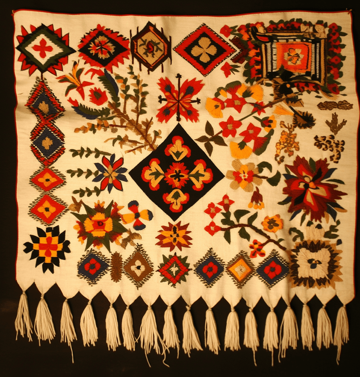 abstract shapes on fabric