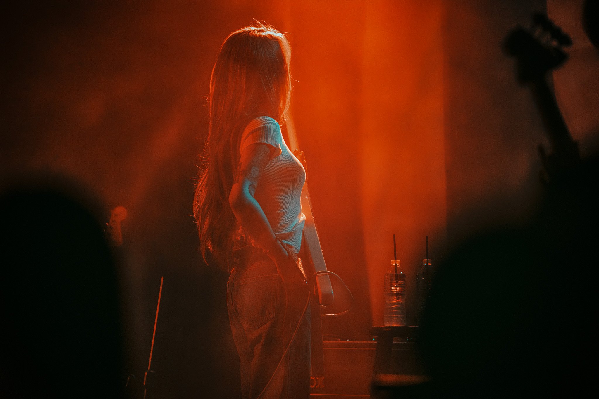 erin Baek performing with The Volunteers at Deluxe Basement in Indianapolis