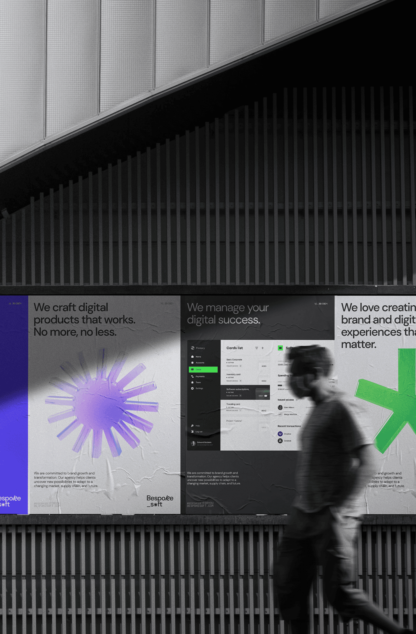 Street mockup of posters