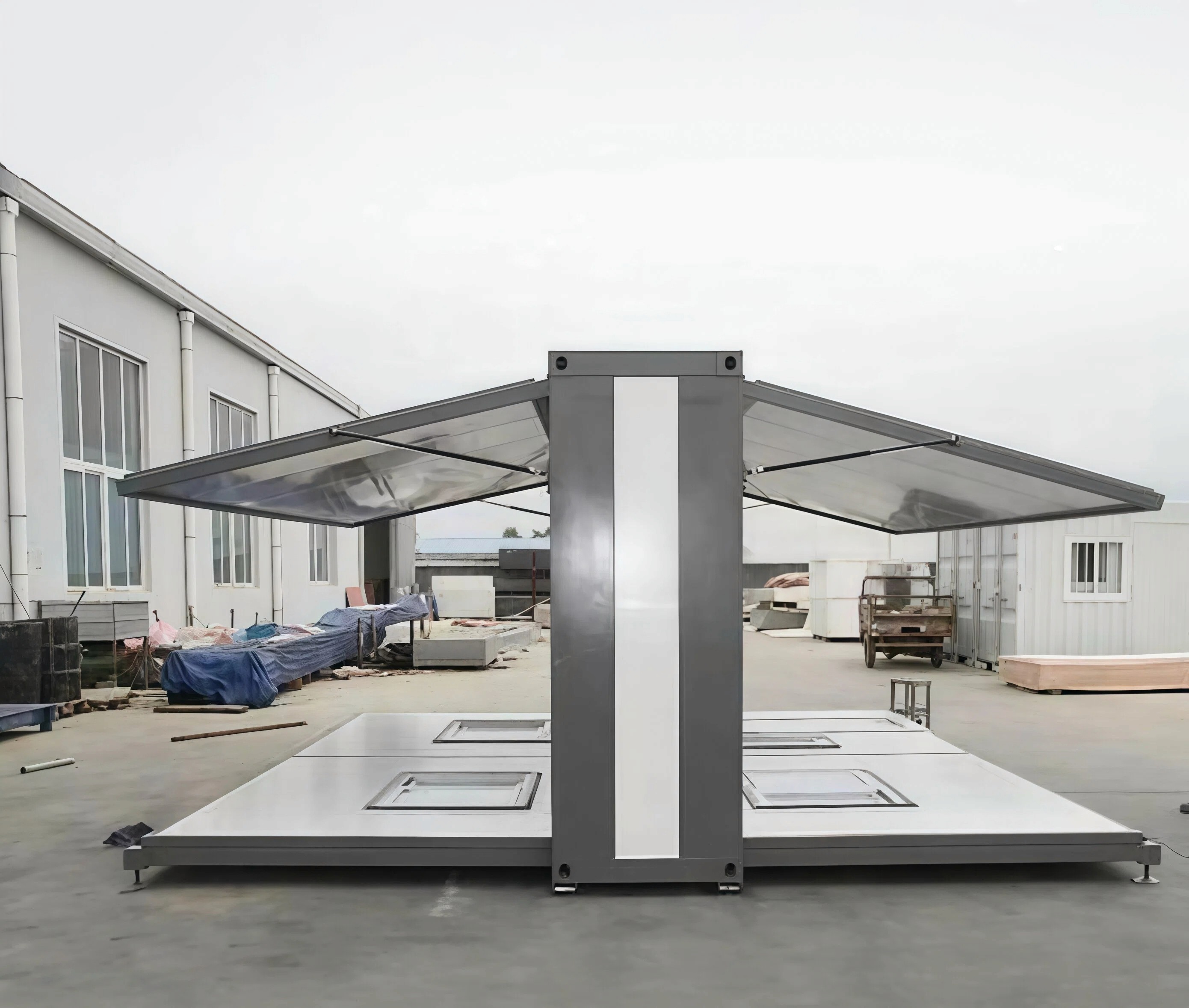 Soldiers approachin floating helicopter