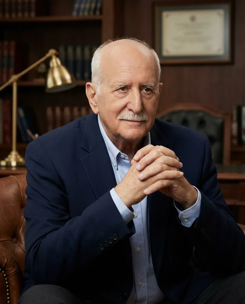 Portrait of Greek journalist Giorgos Papadakis