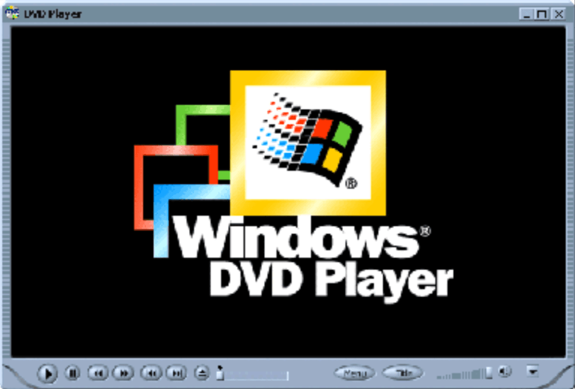 Windows DVD Player app ready to play a DVD on Windows 11