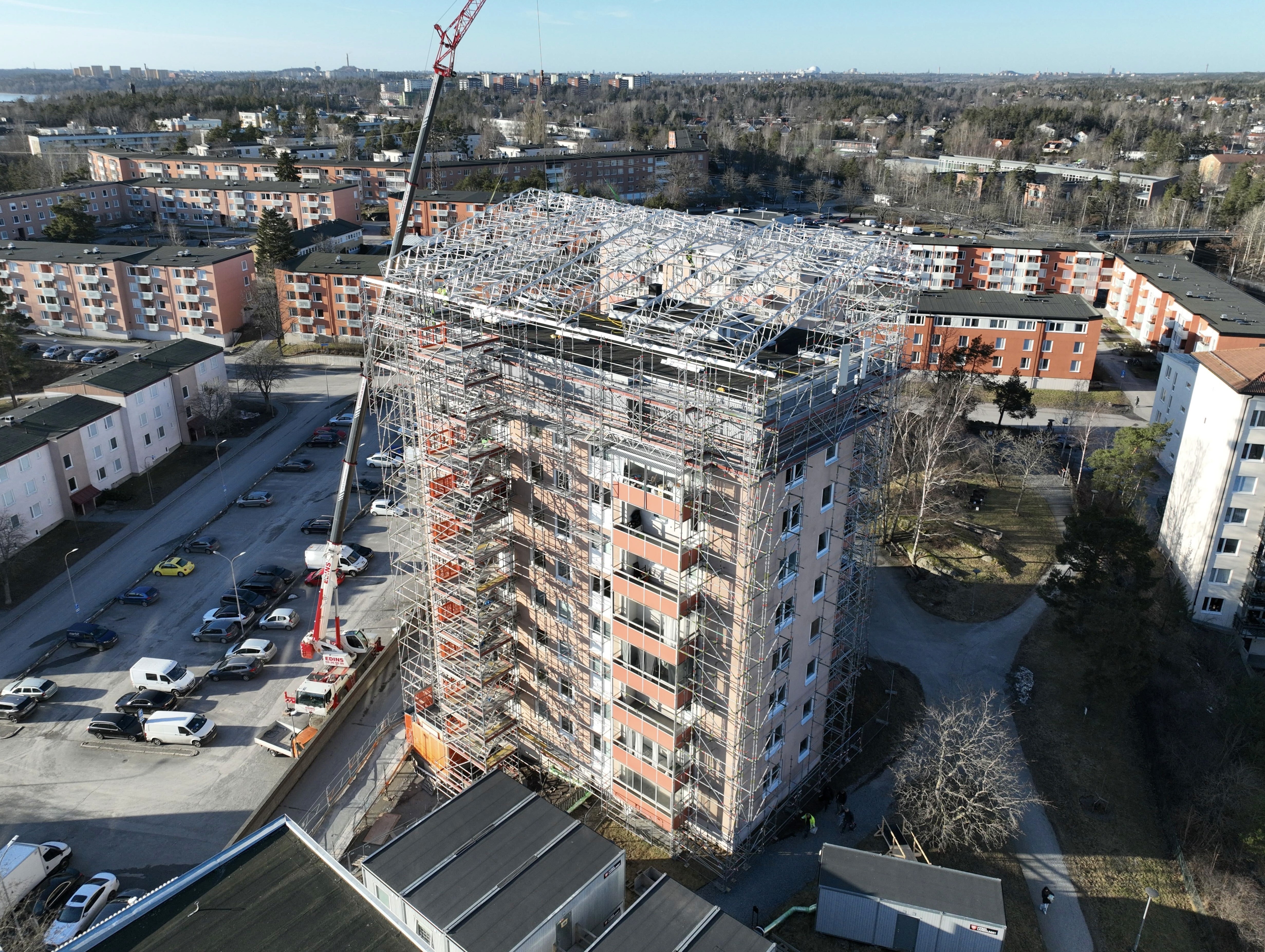 Byggnadsställning för Hedvig & Hägglund