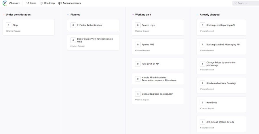 Channex Roadmap