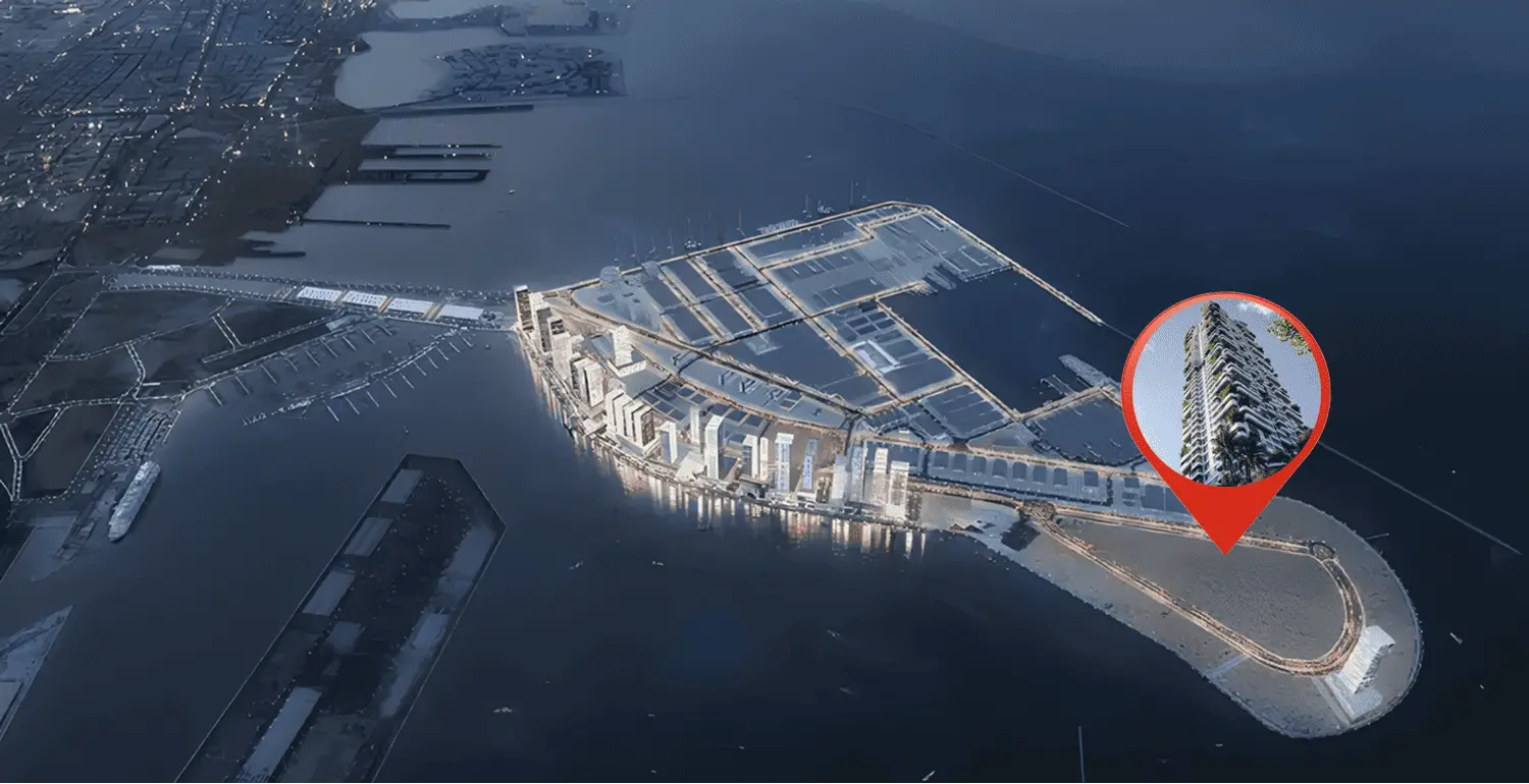 talea by beyond developers at dubai maritime city location map