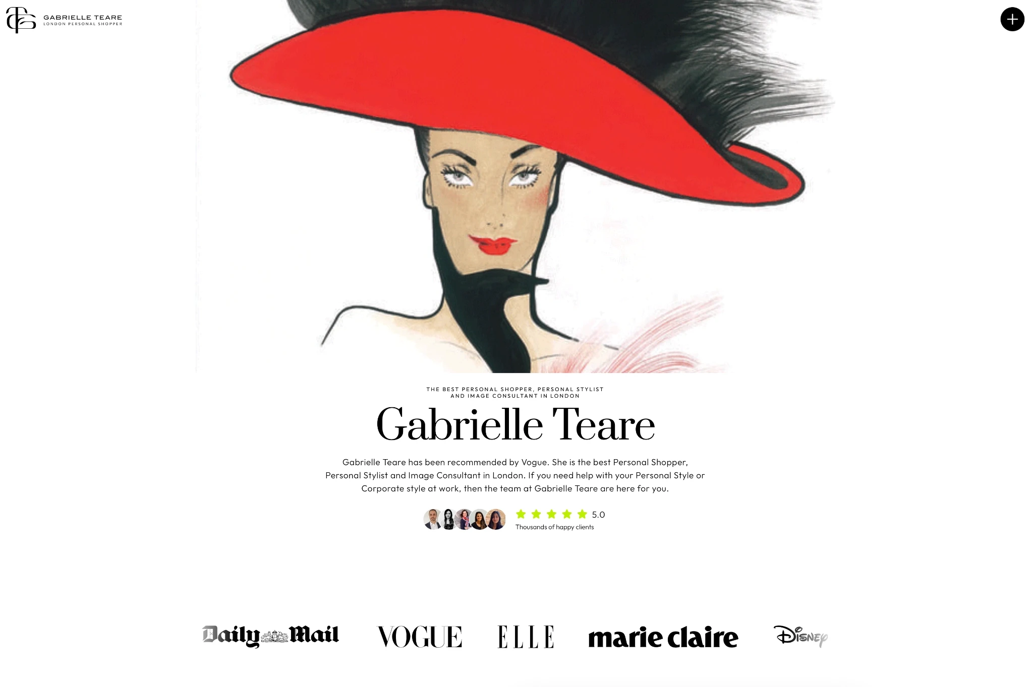 Gabrielle Teare personal stylist website design and branding
