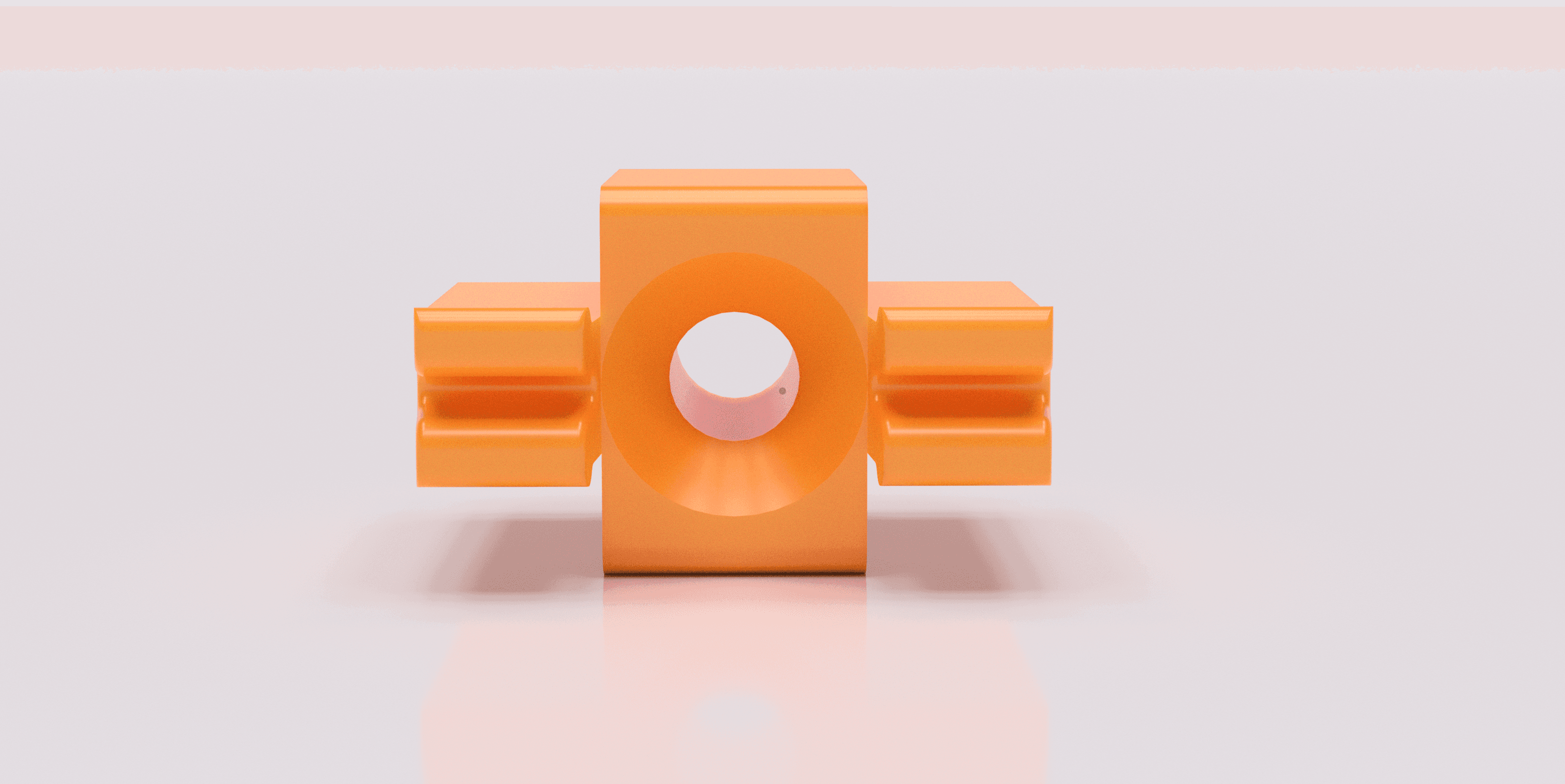 Colorful array of various colored rectangular shelf supports, including red, orange, and blue.