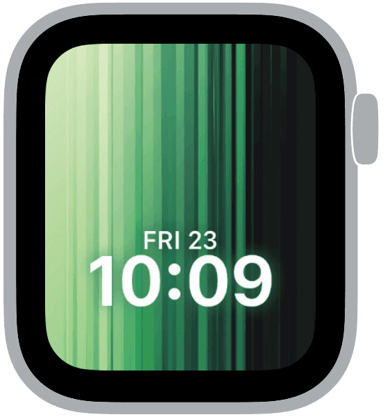 an apple watch face from the st. patrick's day gradients collection