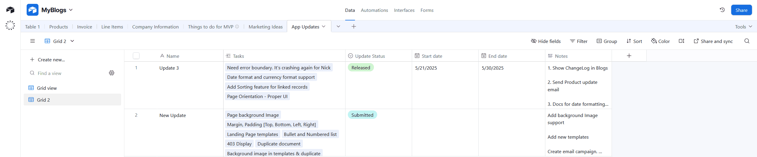 airtable-as-release-tracker