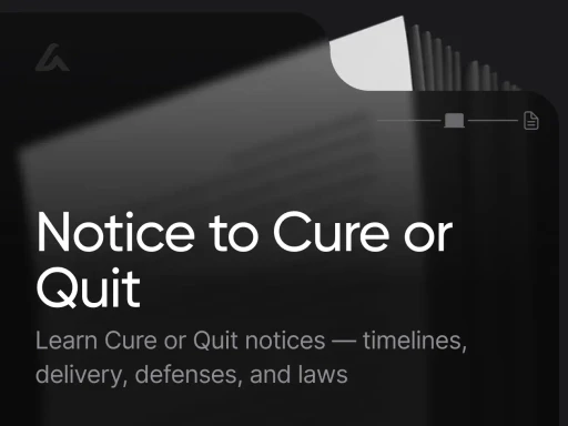 Notice to Cure or Quit