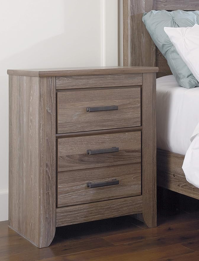 Elegant zelen nightstand with ample storage space and a timeless design.