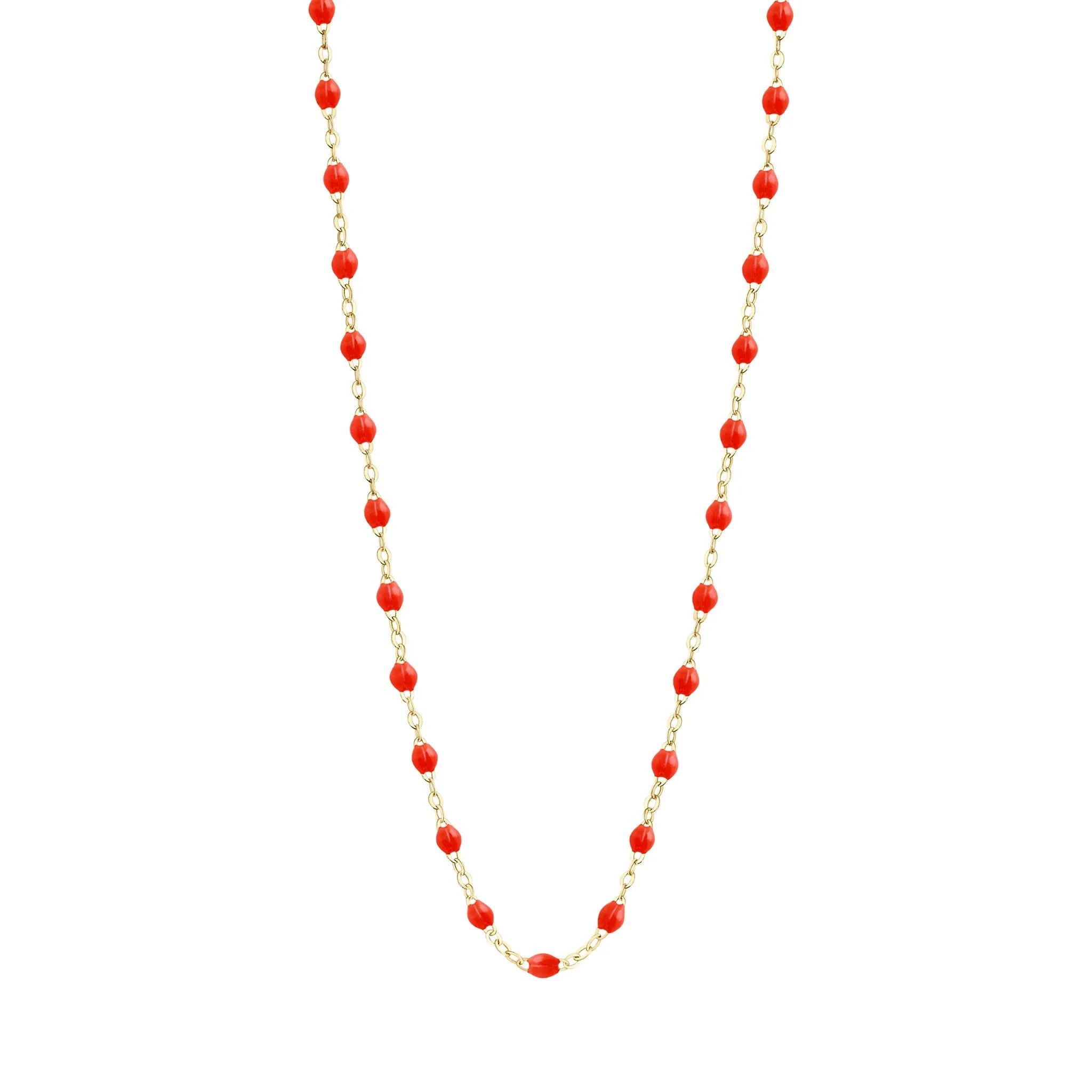 Collier corail Classique Gigi, or jaune