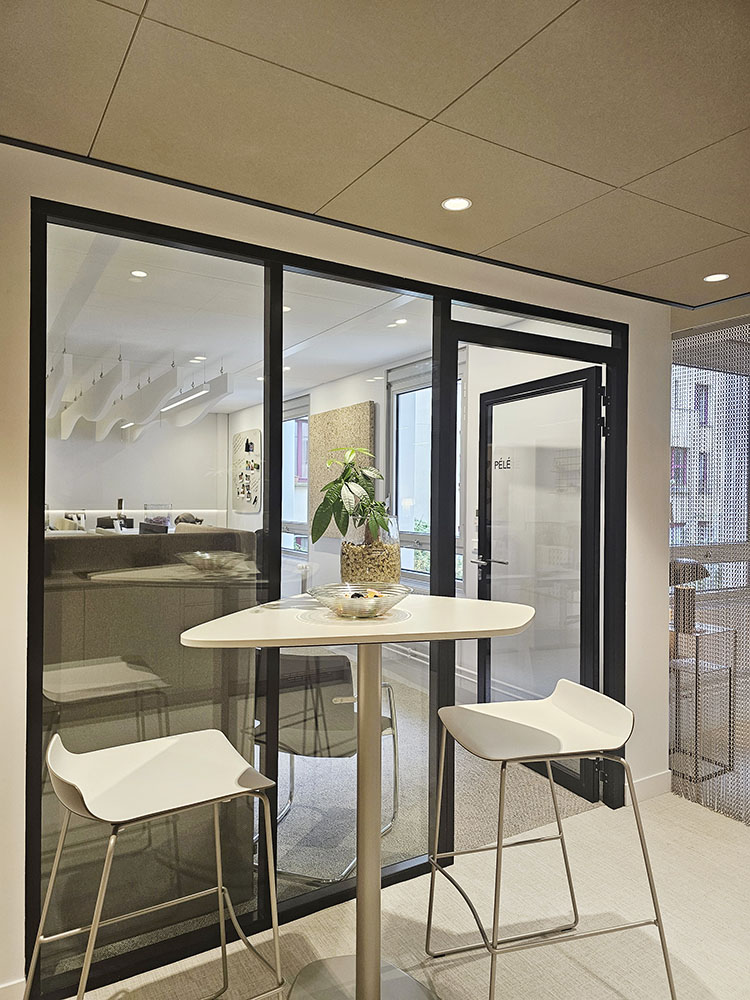 Table haute bureau fermé espace de travail