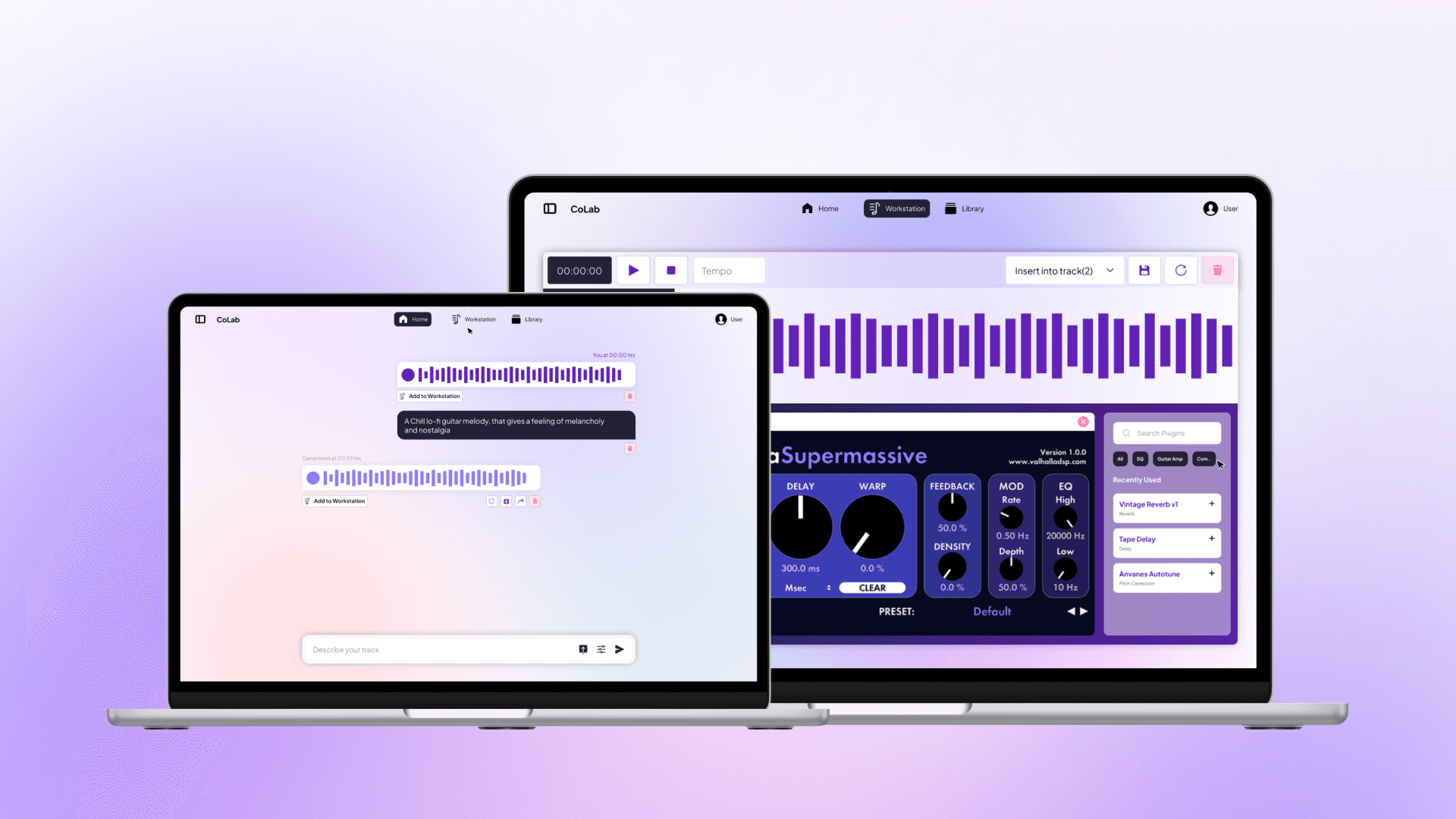 CoLab is an AI Music Generator that helps musicians get new and unique ideas to produce more and more music